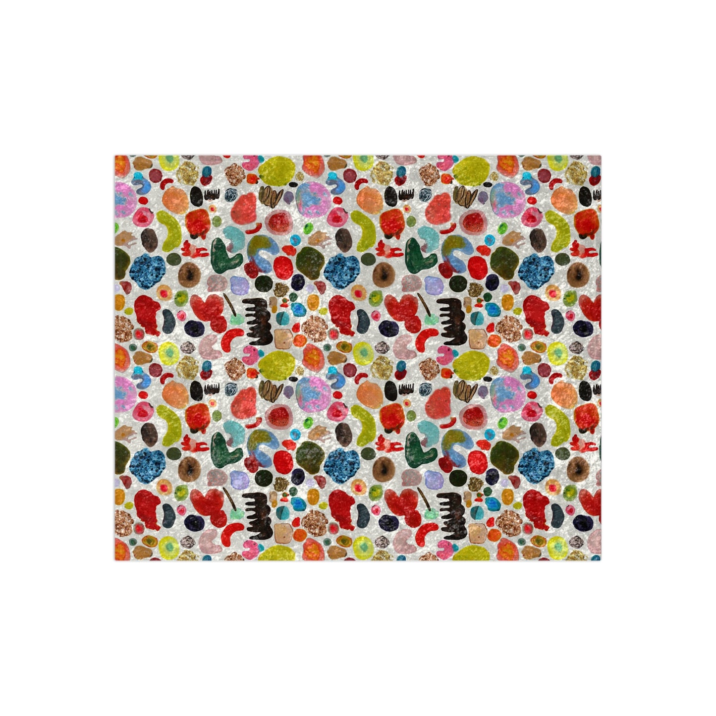 "Blob Party" Crushed Velvet Throw