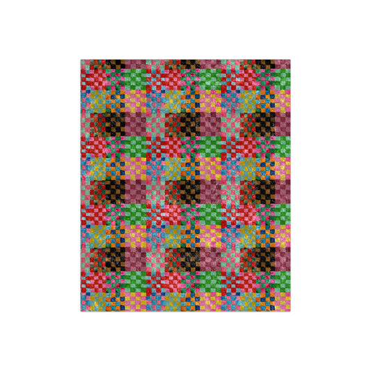 Checkerland Crushed Velvet Throw