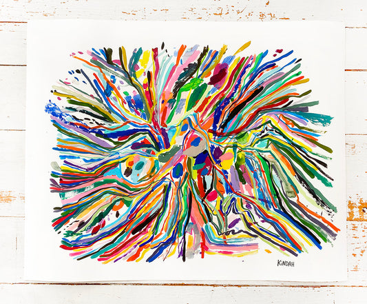 'Neon Rivers' Large-Scale Limited Edition Giclee Print