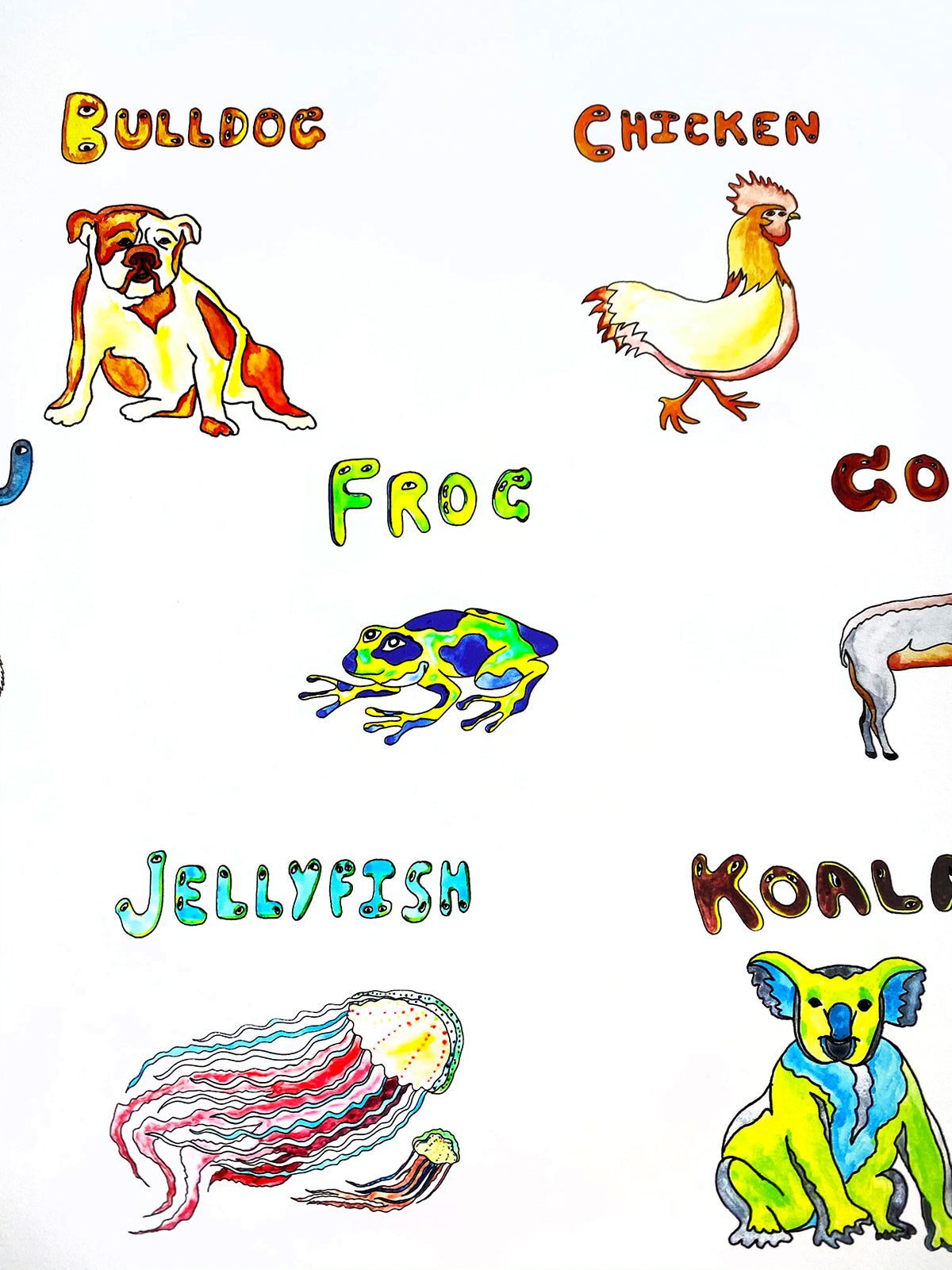Animal A-Z Alphabet Poster