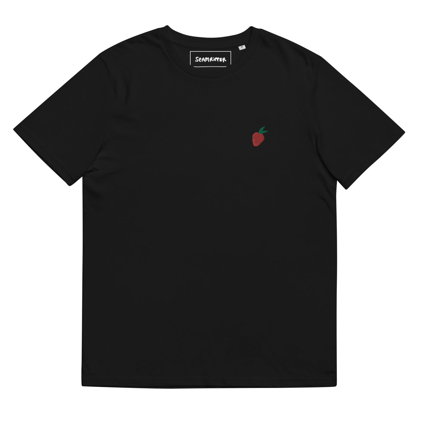 Strawberry Embroidered Unisex Organic Cotton T-shirt