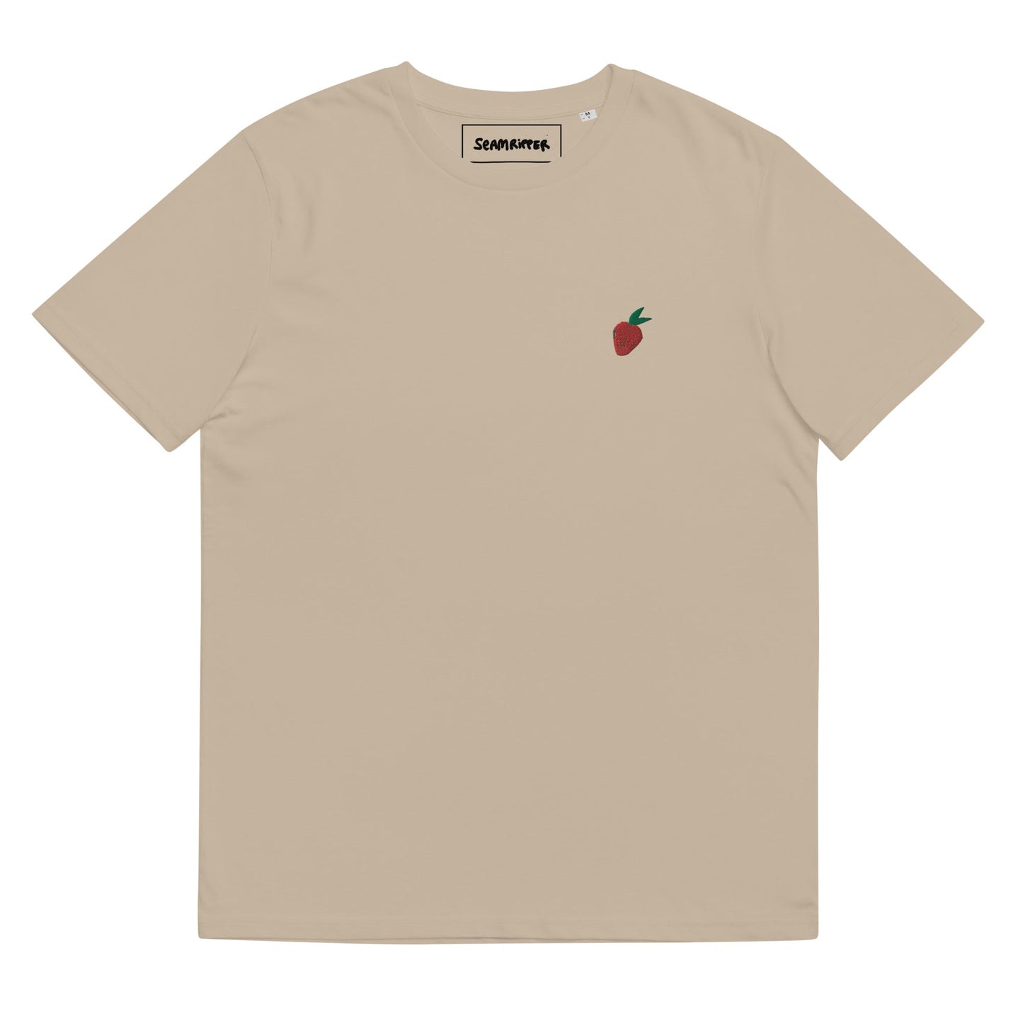 Strawberry Embroidered Unisex Organic Cotton T-shirt